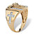 Men's 1/10 TCW Round Diamond Crucifix and Cross Ring in 18k Gold over Sterling Silver-12 at PalmBeach Jewelry