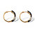 Black and White Diamond Accent 18k Gold over Sterling Silver Hoop Earrings (2/3")-12 at PalmBeach Jewelry
