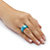 Round Viennese Turquoise 14k Yellow Gold Ring Band-13 at PalmBeach Jewelry