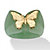 Genuine Green Jade 14k Yellow Gold Butterfly Ring-11 at PalmBeach Jewelry
