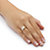 1/10 TCW Round Diamond Pave Solid 10k Yellow Gold Princess-Shaped Anniversary Ring-13 at PalmBeach Jewelry