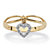 Diamond Accent Solid 10k Yellow Gold Heart Charm Promise Ring-11 at PalmBeach Jewelry