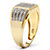 Men's 1/6 TCW Pave Diamond Multi-Row Grid Ring in 18k Gold over Sterling Silver-12 at PalmBeach Jewelry