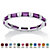Baguette Simulated Birthstone Stackable Eternity Band in .925 Sterling Silver-102 at PalmBeach Jewelry