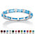 SETA JEWELRY Baguette Simulated Birthstone Stackable Eternity Band in .925 Sterling Silver-103 at Seta Jewelry