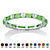 SETA JEWELRY Baguette Simulated Birthstone Stackable Eternity Band in .925 Sterling Silver-108 at Seta Jewelry