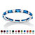 Baguette Simulated Birthstone Stackable Eternity Band in .925 Sterling Silver-109 at PalmBeach Jewelry