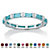 SETA JEWELRY Baguette Simulated Birthstone Stackable Eternity Band in .925 Sterling Silver-112 at Seta Jewelry