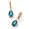 Related Item Pear-Cut Simulated Birthstone Drop Earrings in 14k Gold over Sterling Silver