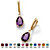 Pear-Cut Simulated Birthstone Drop Earrings in 14k Gold over Sterling Silver-102 at PalmBeach Jewelry