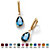 Pear-Cut Simulated Birthstone Drop Earrings in 14k Gold over Sterling Silver-103 at PalmBeach Jewelry