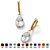 Pear-Cut Simulated Birthstone Drop Earrings in 14k Gold over Sterling Silver-104 at PalmBeach Jewelry
