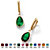 Pear-Cut Simulated Birthstone Drop Earrings in 14k Gold over Sterling Silver-105 at PalmBeach Jewelry
