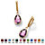 Pear-Cut Simulated Birthstone Drop Earrings in 14k Gold over Sterling Silver-106 at PalmBeach Jewelry