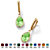 Pear-Cut Simulated Birthstone Drop Earrings in 14k Gold over Sterling Silver-108 at PalmBeach Jewelry