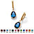 Pear-Cut Simulated Birthstone Drop Earrings in 14k Gold over Sterling Silver-109 at PalmBeach Jewelry