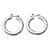 Aurora Borealis Crystal Inside-Out Hoop Earrings in Silvertone (1")-12 at PalmBeach Jewelry