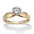 1.25 TCW Round Cubic Zirconia Solitaire Engagement Ring in 10k Yellow Gold-11 at PalmBeach Jewelry