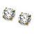 SETA JEWELRY 1 TCW Round Cubic Zirconia 10k Yellow Gold Stud Earrings-11 at Seta Jewelry