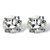 SETA JEWELRY 3 TCW Round Cubic Zirconia 10k White Gold Stud Earrings-11 at Seta Jewelry