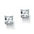 3.24 TCW Princess-Cut Cubic Zirconia 10k White Gold Stud Earrings-11 at PalmBeach Jewelry