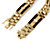 Men's 1.48 TCW Cubic Zirconia and Onyx Panther-Link Bracelet in Gold-Plated-12 at Direct Charge presents PalmBeach