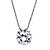 3 TCW Round Cubic Zirconia 10k White Gold Solitaire Pendant and Rope Chain 18"-11 at PalmBeach Jewelry