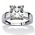 2.12 TCW Princess-Cut Cubic Zirconia 10k White Gold Solitaire Bridal Engagement Ring-11 at PalmBeach Jewelry