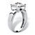 2.12 TCW Princess-Cut Cubic Zirconia 10k White Gold Solitaire Bridal Engagement Ring-12 at PalmBeach Jewelry