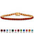 SETA JEWELRY Round Simulated Birthstone Tennis Bracelet in Gold-Plated-101 at Seta Jewelry