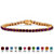 SETA JEWELRY Round Simulated Birthstone Tennis Bracelet in Gold-Plated-102 at Seta Jewelry