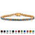 SETA JEWELRY Round Simulated Birthstone Tennis Bracelet in Gold-Plated-103 at Seta Jewelry
