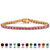 SETA JEWELRY Round Simulated Birthstone Tennis Bracelet in Gold-Plated-106 at Seta Jewelry
