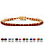 SETA JEWELRY Round Simulated Birthstone Tennis Bracelet in Gold-Plated-107 at Seta Jewelry