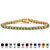 SETA JEWELRY Round Simulated Birthstone Tennis Bracelet in Gold-Plated-108 at Seta Jewelry