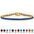 SETA JEWELRY Round Simulated Birthstone Tennis Bracelet in Gold-Plated-109 at Seta Jewelry