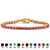 Round Simulated Birthstone Tennis Bracelet in Gold-Plated-110 at PalmBeach Jewelry