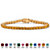 SETA JEWELRY Round Simulated Birthstone Tennis Bracelet in Gold-Plated-111 at Seta Jewelry
