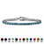 Round Simulated Birthstone Silvertone Tennis Bracelet 7"-103 at PalmBeach Jewelry
