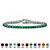 Round Simulated Birthstone Silvertone Tennis Bracelet 7"-105 at PalmBeach Jewelry