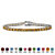 Round Simulated Birthstone Silvertone Tennis Bracelet 7"-111 at PalmBeach Jewelry