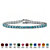 Round Simulated Birthstone Silvertone Tennis Bracelet 7"-112 at PalmBeach Jewelry