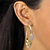 1.25 TCW Cubic Zirconia Double Oval Hoop Earrings in Gold-Plated (2")-13 at PalmBeach Jewelry