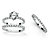 3 Piece 3.74 TCW Round Cubic Zirconia Bridal Ring Set in Platinum over Sterling Silver-11 at PalmBeach Jewelry