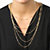 2 Piece Multi-Chain Beaded Station Necklace and Drop Earrings Set in Yellow Gold Tone 34"-38"-15 at PalmBeach Jewelry