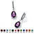 Pear-Cut Simulated Birthstone Drop Earrings in Sterling Silver-102 at PalmBeach Jewelry