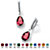 Pear-Cut Simulated Birthstone Drop Earrings in Sterling Silver-107 at PalmBeach Jewelry