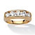 Men's 2.50 TCW Round Cubic Zirconia Wedding Band in 18k Gold over Sterling Silver Sizes 8-16-11 at PalmBeach Jewelry