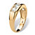 Men's 2.50 TCW Round Cubic Zirconia Wedding Band in 18k Gold over Sterling Silver Sizes 8-16-12 at PalmBeach Jewelry