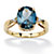 4.50 TCW Genuine London Blue Topaz & Diamond Accent Ring in Gold-Plated Sterling Silver-11 at PalmBeach Jewelry